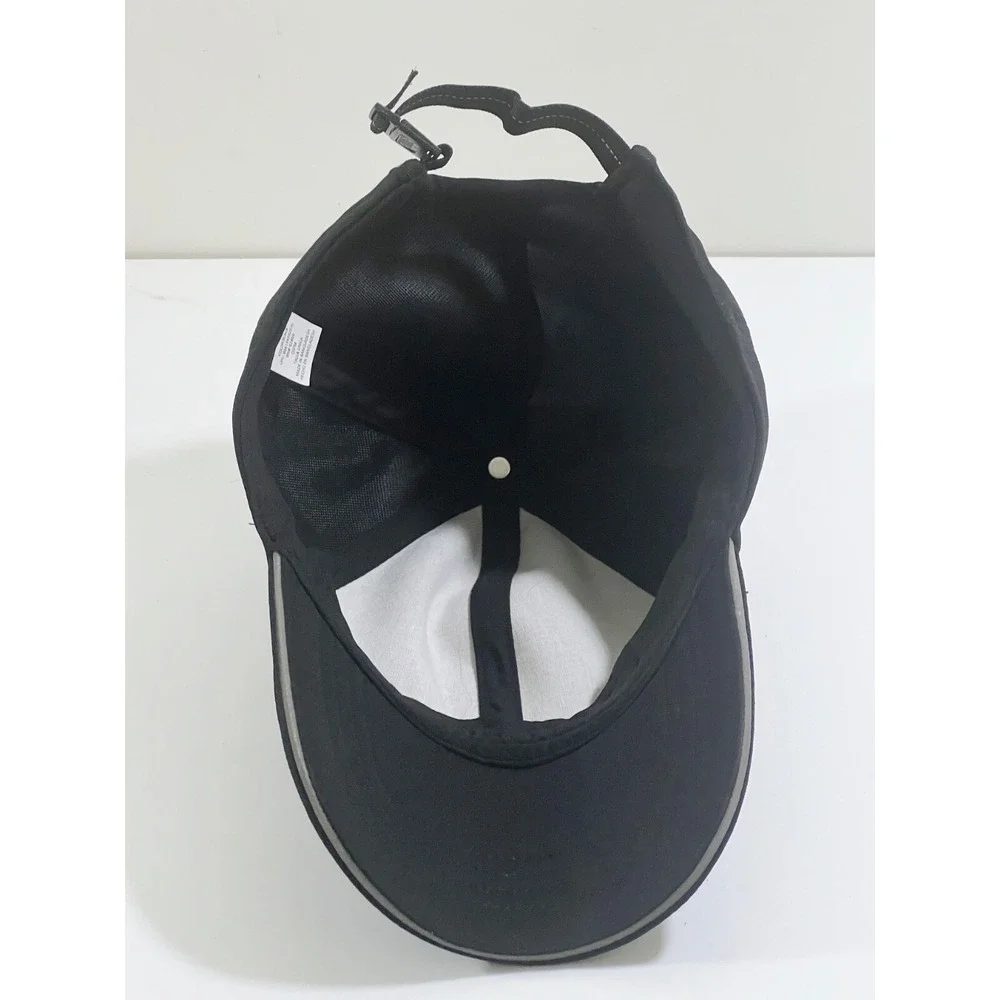 Black Baseball Hat‎ with White Trim on the Visor Adjustable